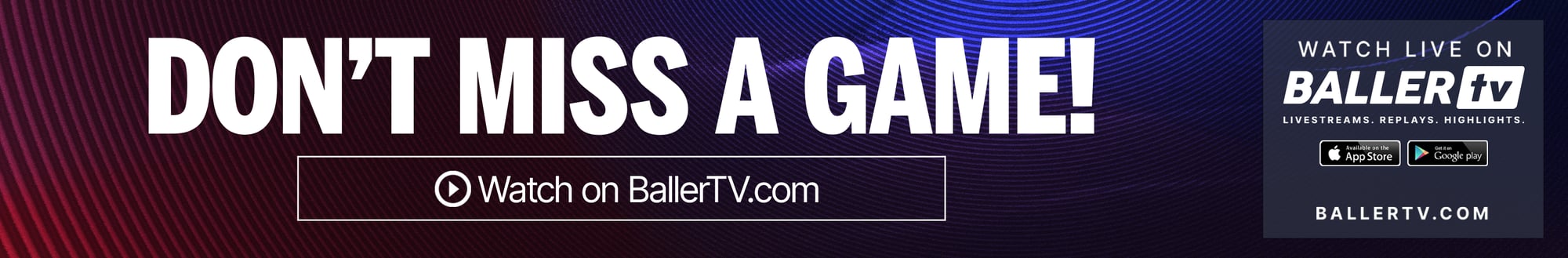 Dont Miss A Game Web Banner